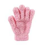 ASADFDAA Handskar kvinnor Female Men's Fleece Thicken Gloves Winter Keep Warm Plush Furry Full Finger Gloves Soft Elastic Casual Solid Cycling Gloves (Size : A4)