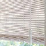 tow00ack Bambu rullgardin ogenomskinlig hissgardin av bambu, bamburullgardin, solskydd, ventilerande, insynsskydd, persienn för balkong, terrass, fönster och dörrar, justerbar, bredd x höjd (130 cm x
