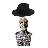 Halloween skräckmask 3D verklighet hela huvudet dödskalle mask rörlig käke hjälm skelett maskerad rekvisita mask läskig halloween latex