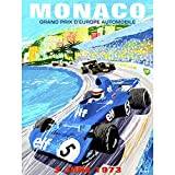 Wee Blue Coo Vintage Advert Motor Sport Monaco Grand Prix 1973 Art Print Poster Wall Decor Konsttryck Poster Väggdekor 30 x 40 cm