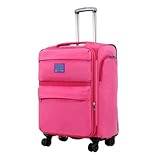 DINGYanK Resväska ultralätt Oxford-tyg resväska, universellt hjulvagn, boarding resväska, kanvas lösenord resväska resväskor, Rosa, 66 cm