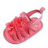 Mjuka sjötunga sandaler skor platt rosett baby sommar vandring flickor halkfria gummi baby skor baby löparskor, röd, 20.5 EU