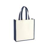Westford Mill Gallery Canvas Tote - Natural/French Navy - One Size