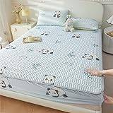 Super King Size Fitted Sheet,Summer Cool And Skin-Friendly Mattress Protector，Children'S Bedroom Cartoon Printed Latex Bedding Sheets,panda,180 * 200cm (1pcs)