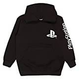 Popgear Playstation PS logo pojkar pullover huvtröja svart 7-8 år, Svart, 7-8 år