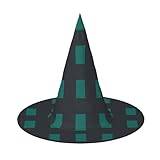 Siulas Halloween häxa hatt-kostym häxor hattar för kvinnor, solid mörkgrön häxa keps tillbehör till julfest, svart