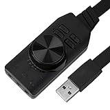 BOENMO USB 7.1 kanal ljudkortadapter 3,5 Mm ljudgränssnitt USB 2.0 ljudkort Mikrofon Headset Spelljudkort för dator USB-ljudkort