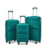 Snyggt bagage, miljövänligt, trycktåligt och slitstarkt vagnfodral, praktisk vattentät resväska för barn och ungdom (ocean green 24)