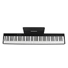 Vikbart Digitalpiano, 20 Demo Vikbart Piano USB B-gränssnitt 128 Rytmer, med Fotpedal, för Skolan, för Nybörjare (EU-kontakt)