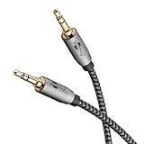 goobay 65272 3,5 mm stereo AUX-kabel 0,5 m/uttag för hörlurar, bilradio, PC, surfplatta, guldpläterad högtalare/anslutningskabel