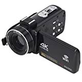 4K Ultra HD Videokamera Videokamera, 18X Digital Zoom 48MP WiFi Vloggningskamera med Tums IPS-pekskärm, Inbyggd Mikrofon, Fjärrkontroll, 1080P 60fps Mini UHD DV-inspelare