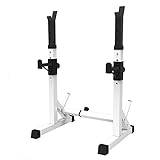 Height Squat Rack Stands, Squat Rack Bench Press Bar and Weights Support,Weight Lifting Bench Strength Training Home Gym