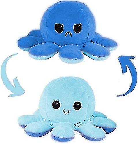 Snookums Reversible Octopus Plushie Plush Mood Octopus Toy Flip Moody Happy Sad Angry Inside Out Red-Yellow