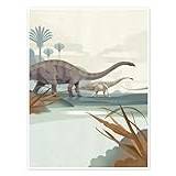 Diplodocus Poster av Dieter Braun Tavlor för varje rum 30 x 40 cm Kunskap & bildande Väggdekoration