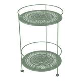 Fermob - Guinguette Side Table With Perforated Double Top Cactus 82 - Småbord & Sidobord utomhus