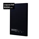 Power Bank tunt externt batteribackup 8 000 mAh för Samsung Galaxy Tab 3 7.0 svart
