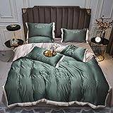 påslakan dubbel bomull 100%-Vår och sommar sidenlakan används i sängkläder, bekväma anti-rynkor anti-pinsamt sovrum lägenhet barnrum Göm (4 st.