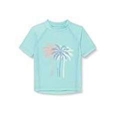 UV-skydd bad t-shirt, Mint kort palmer, 134/140 cm