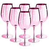 6 x Moet & Chandon champagneglas ros (begränsad upplaga) Ibiza Imperial glas rosa champagneglas rosé glas (6 stycken)