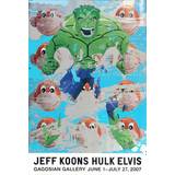 Elvis Monkey Train (Blue) (Original Exhibition Poster) by Jeff Koons
