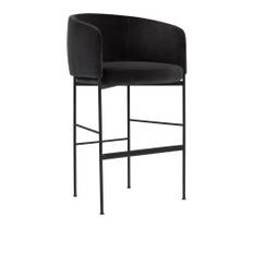 Adea - Bonnet Bar 103 Chair, Black Metal Leg Removable Upholstery, Cat. 4, Opera 14 - Barstolar & barpallar