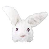 Boland 56756 – plysch halvmask kanin, en storlek, vit och rosa, ansiktsmask, djurmask, pälsmask, hatt, tillbehör, kostym, klädsel, karneval, karneval, karneval, karneval, maskerad, mottoparty