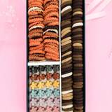SHEIN 180pcs/Set Random Colors Nylon Hair Ties With Coffee Color, Flower Hair Clips And Lace Hair Bands, Party Gift Set Casual