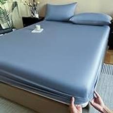 Mjuk Hotel Quality Fitted Lakan 47 * 79 tum 1 st, utrustat lakan med elastiskt band enfärgad, madrassöverdrag Skydd för sovrumslägenhet blå