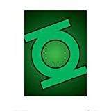 Pyramid internationell grön lykta symbol DC serietidningskonst, papper, flerfärgad, 60 x 80 x 1,3 cm