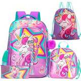 3PCS Cute Backpack For Girls Aesthetic School Backpack For Girls Bookbag With Lunch Box And Penbag Back To School Supplies