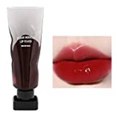 Mini Lip Gloss, ANGGREK Clear Mirror Lip Glaze Black Rich Layering Långvarig Clear Mirror Elegant Style Black Lip Gloss Lip Oil for Women Makeup 5g