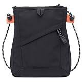 Lovehomily Unisex Messenger Bag Vattentät Casual Satchel Bag Mjuk Lättvikt Enfärgad för kvinnor Män Outdoor (svart)
