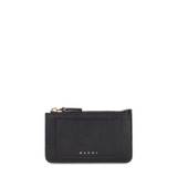 Trunk Saffiano Leather Card Holder W/zip