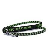 ROK straps ROK00381 Stretch hundkoppel, Long M Strap, svart med grön