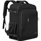 Handbagage ryggsäck liten reseryggsäck för flygplan under sittplats väska laptop ryggsäck med USB-laddningsport för män kvinnor skolryggsäck pojkar tonåringar, Svart – M, 45 x 36 x 20cm-30L