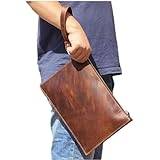 Läder för män med stor kapacitet Herrplånbok Multifunktionell passhållare för plånbok