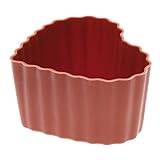 Rosenthal – sambonet – 6 cupcakeformer, muffinformation – silikon – röd – hjärta – 6 x 5,5 cm