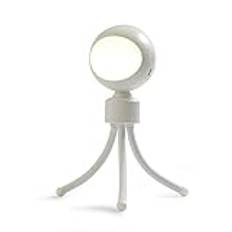 ZXSXDSAX Bordslampa Timing bordslampa, justerbar intensitet, dimbar lampa med USB-laddningsport, uppladdningsbar, andningsfunktion, ljud och ljusstyrning Nattljus(Color:White)