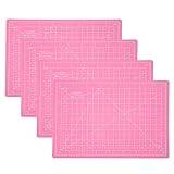 Cutting Mat, 4Pcs A5 Self Healing Cutting Mat Single Sided PVC Cutting Pad for Sewing Crafts DIY Scrapbooking and Arts Projects