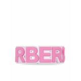 Burberry - armband med gummerad logotyp - dam - mässing/gummi - S - Rosa