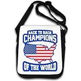 Back to Back Champions of The World USA axelväska vit, Vitt, En Storlek