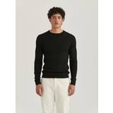 Morris Stockholm-Merino Cable Oneck-Svart-Wool-M