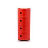 Kartell - Componibili 4985, Red, 4 Compartments - Hurtsar