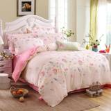 Klassiska sängkläder set - täcke täcke blommor lakan - as [350852] - Twin