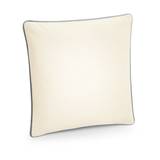 Westford Mill Fairtrade Cotton Piped Cushion Cover - Natural/Light Grey - One Size