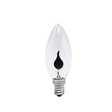 1fortunate lights LED Candle Light Bulb Edison Flicker Flame E14 E27 Emulering Brandbelysning Vintage 3W AC220V Tail Retro Dekor Energibesparande lampa (Färg : E14 Tip)