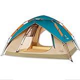 Travel Tent Automatic Camping Tent 2 3 Person - 4 Season Backpacking Tent Portable Dome Tent for Outdoors Brown (Color : Royal Blue) (Blue Lake)
