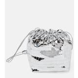 Jil Sander Dumpling metallic leather crossbody bag - silver - One size fits all