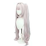 Cosplay Anime Role Play Coser Wig For Alice Nikke：The Goddess Of Victory Light Pink Double Ponytail Long Curly Hair