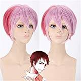 The King'S Avatar cosplay-peruk kort rosa ombre syntetiskt hår samurai flickor anime halloween kostym peruker för kvinnor och män